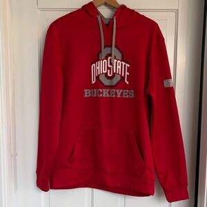 Colosseum Red Ohio State Buckeyes Crewneck Hoodie Size Large